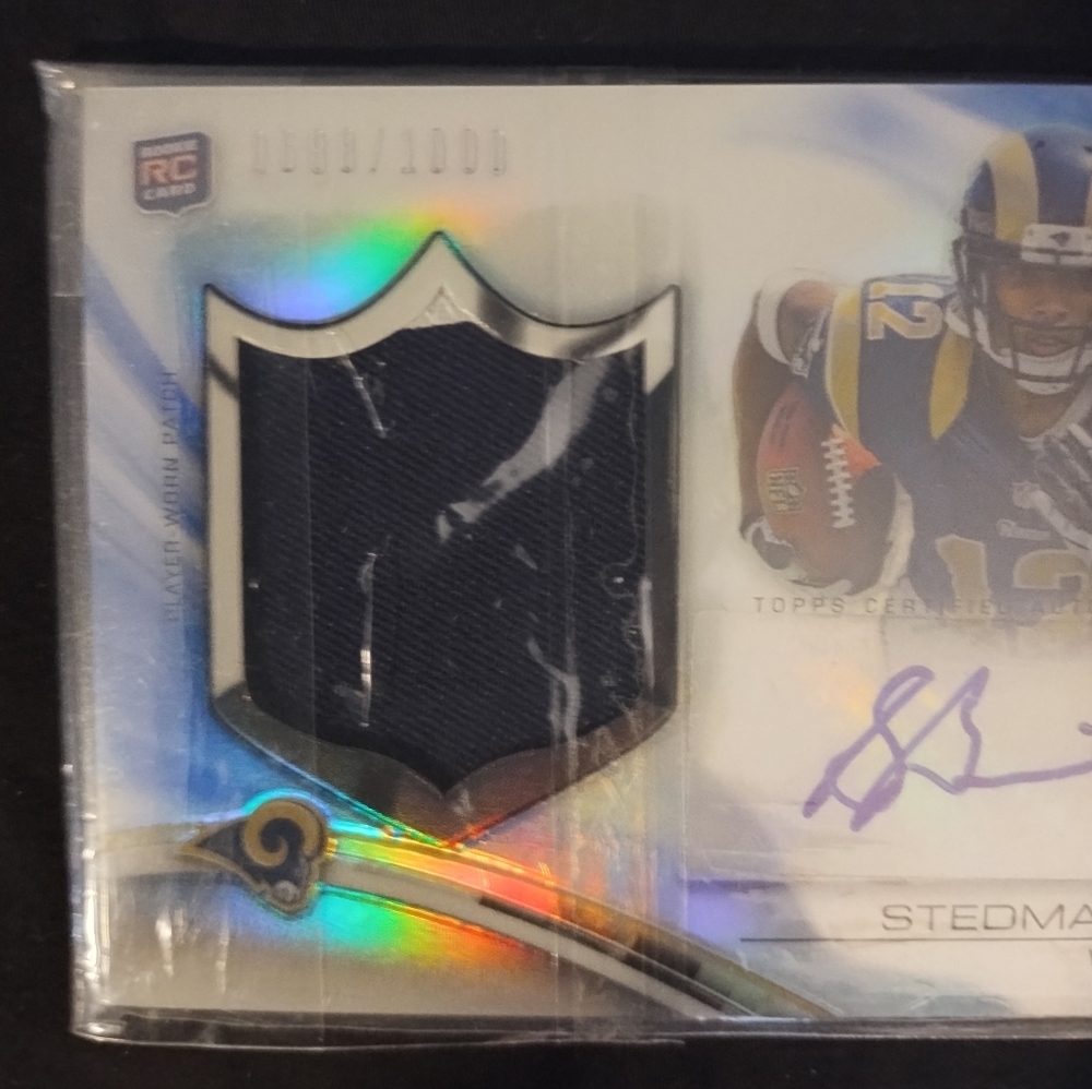 Stedman Bailey 2013 Topps RAMS RC Rookie Platinum Autograph Refractor Patch Card - Picture 5 of 5